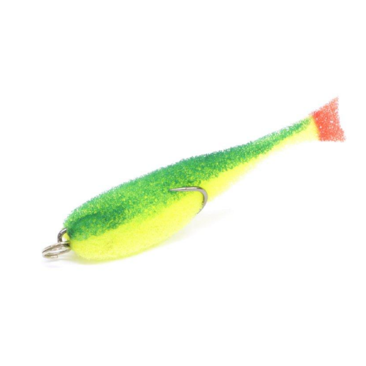 Поролоновая рыбка "Контакт"(двойник) 7см, желто-зеленый