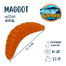 Силиконовая приманка SpinningTravel Maggot 1.6 inch orange, 10 шт